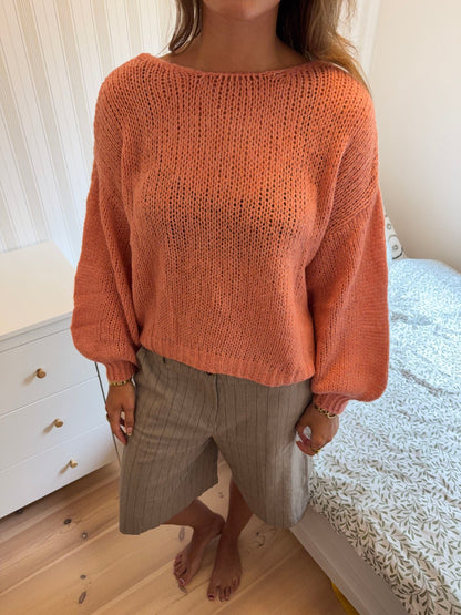 Berna knit with tie detail - Rose