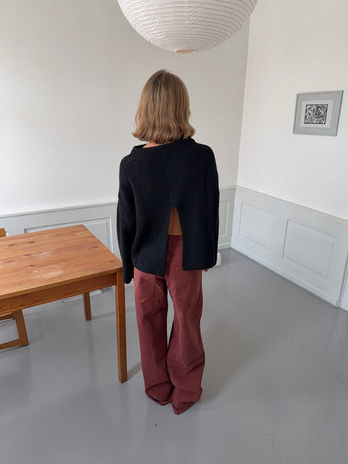 Cholana knit with open back - Black