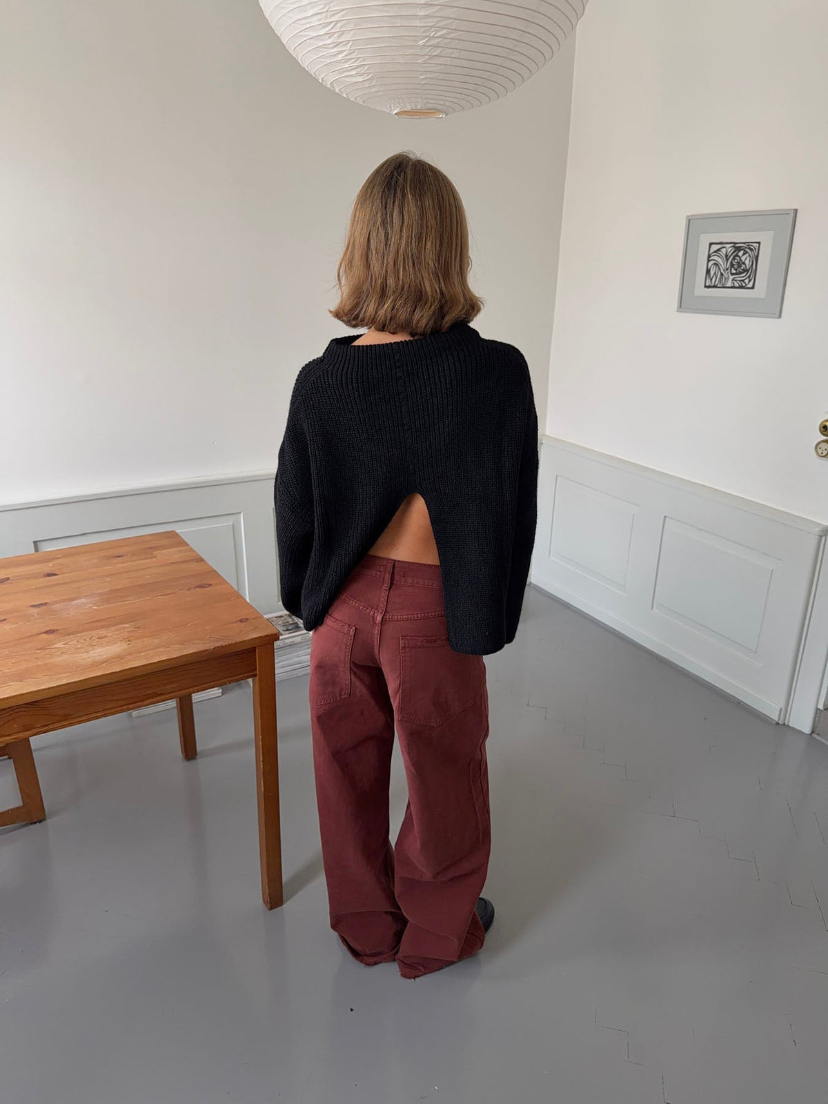Cholana knit with open back - Black